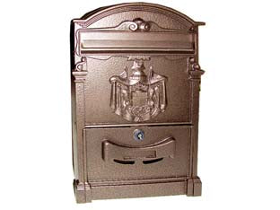 CASSETTA POSTALE IN ALLUMINIO PER ESTERNI RESIDENCE BRONZO  cm.25x9x41h. colore bronzo    QUALITY