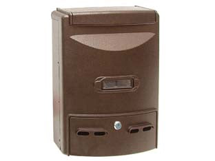 CASSETTA POSTALE IN ALLUMINIO PORTARIVISTE PER ESTERNI EUROPA BRONZO  cm.28,5x10x38h. colore bronzo    QUALITY