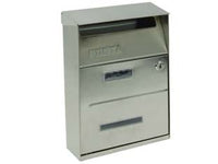 CASSETTA POSTALE PORTARIVISTE PER ESTERNI IN ACCIAIO INOX SATINATO  cm.21,5x10,5x33h.  acciaio inox 18/10 satinato    QUALITY