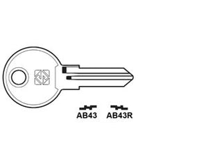 CHIAVI PER CILINDRI ABUS 5 SPINE PICCOLE- - AB43 DX - 10 pezzi SILCA