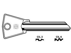 CHIAVI PER CILINDRI CILA-GENTILI 7 SPINE GRANDI- - CIL6 DX - 10 pezzi SILCA