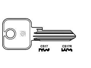 CHIAVI PER CILINDRI CISA 5 SPINE GRANDI- - CS17R SX - 10 pezzi SILCA