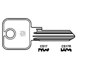 CHIAVI PER CILINDRI CISA 5 SPINE GRANDI- - CS17R SX - 10 pezzi SILCA