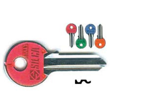 CHIAVI PER CILINDRI CISA 4 SPINE GRANDI CS204DZ- - CS204DZ DX silky 4 colori assortiti - 100 pezzi SILCA