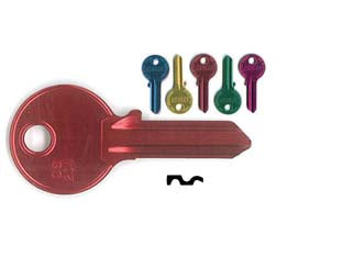 CHIAVI PER CILINDRI CISA 4 SPINE GRANDI CS204U- - CS204U ultralite 5 colori assortiti - 10 pezzi SILCA