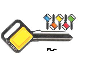 CHIAVI PER CILINDRI CISA 5 SPINE GRANDI CS206FZ- - CS206FZ DX taggy 5 colori assortiti - 50 pezzi SILCA