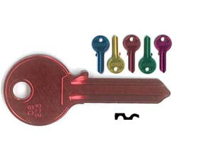 CHIAVI PER CILINDRI CISA 5 SPINE GRANDI CS206U- - CS206U ultralite 5 colori assortiti - 10 pezzi SILCA