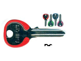 CHIAVI PER CILINDRI ISEO 5 SPINE PICCOLE IE3DZ- - IE3DZ DX silky 4 colori assortiti - 100 pezzi SILCA