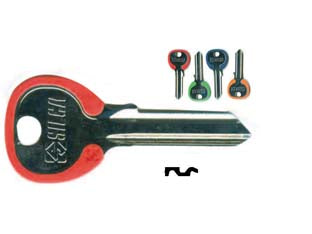 CHIAVI PER CILINDRI ISEO 5 SPINE GRANDI IE6DZ- - IE6DZ DX silky 4 colori assortiti - 100 pezzi SILCA