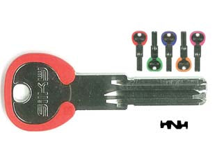 CHIAVI PUNZONATE PER CILINDRI ISEO 5+6+6 SPINE IE26DZ- - IE26DZ silky 5 colori assortiti - 5 pezzi SILCA