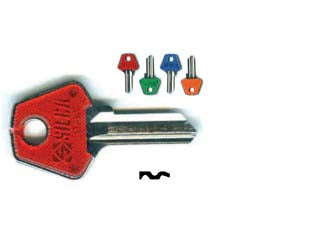 CHIAVI PER CILINDRI MERONI 4 SPINE PICCOLE MER1SL- - MER1SL DX slim fluo colori assotiti - 10 pezzi SILCA