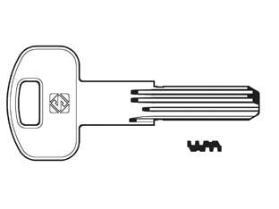 CHIAVI PUNZONATE PER CILINDRI SECUREMME 10 SPINE SCM2- - SCM2 - 5 pezzi SILCA
