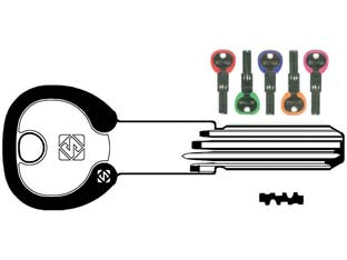 CHIAVI PER CILINDRI SECUREMME SCM3RDZ- - SCM3RDZ silky 5 colori assortiti - 5 pezzi SILCA