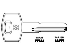 CHIAVI PUNZONATE PER CILINDRI TARONI 5+6+7 SPINE- - TAR16R - 5 pezzi SILCA