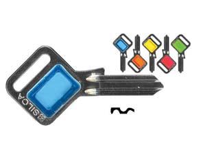 CHIAVI PER CILINDRI UNIVERSAL 4 SPINE GRANDI UL052FZ- - UL052FZ DX taggy 5 colori assortiti - 50 pezzi SILCA