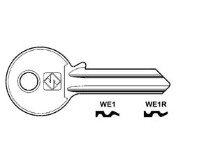 CHIAVI PER CILINDRI 5 SPINE GRANDI- - WE1R SX - 20 pezzi SILCA