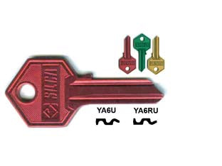 CHIAVI PER CILINDRI YALE 4 SPINE GRANDI- - YA6RU SX ultralite verdi - 10 pezzi SILCA