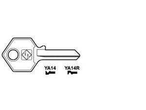 CHIAVI PER CILINDRI YALE 4 SPINE PICCOLE- - YA14 SX - 10 pezzi SILCA