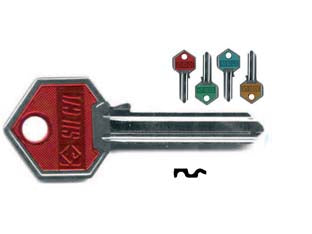 CHIAVI PER CILINDRI YALE 6 SPINE GRANDI YA31SL- - YA31SL DX slim fluo colori assortiti - 10 pezzi SILCA