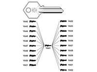 CHIAVI PER CILINDRI YALE 5 SPINE GRANDI YA41- - YA41 - 10 pezzi SILCA