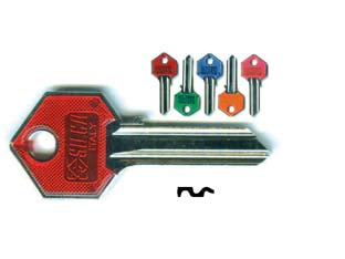 CHIAVI PER CILINDRI YALE 5 SPINE GRANDI YA226SL- - YA226SL DX slim fluo colori assortiti - 10 pezzi SILCA