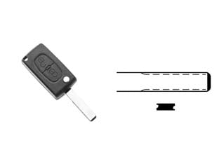 COVER CHIAVI PER AUTO PEUGEOT CITROEN HU83ARS2N  HU83ARS2N  2 bottoni    SILCA