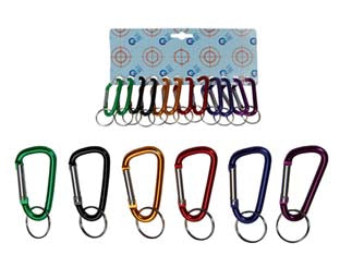 MOSCHETTONI PORTACHIAVI IN ALLUMINIO CON ANELLO- - ø mm.8x80 - 1 blister QUALITY