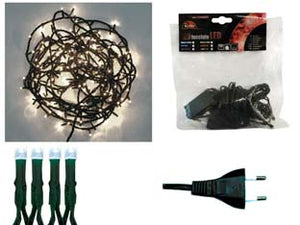 LUCCIOLE A LED BIANCO FREDDO LUCE FISSA PER INTERNO- - 20 led - mt.1,5 + 2 - 1 blister