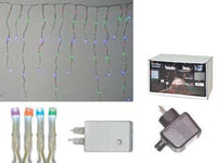 TENDA SFALSATA 150 LED MULTICOLOR PER ESTERNO CON GIOCO LUCI  mt.5 + 2,7 x 0,9