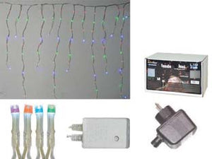 TENDA SFALSATA 150 LED MULTICOLOR PER ESTERNO CON GIOCO LUCI  mt.5 + 2,7 x 0,9