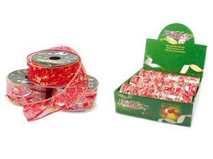 BOBINE DI NASTRO DECORATIVO ROSSO - 32 pezzi I RE MAGI