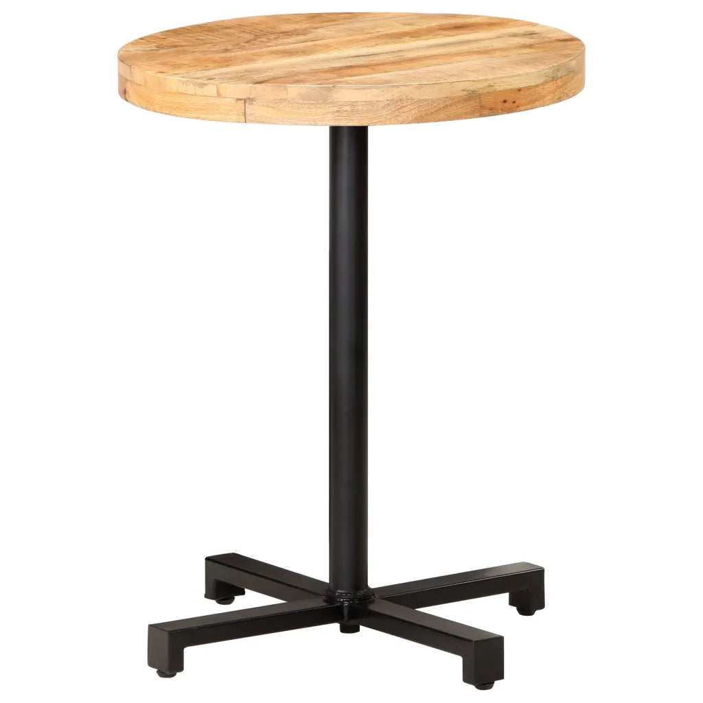 Tavolino da Bistrot Rotondo Ø60x75 cm in Legno di Mango Grezzo 320265