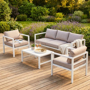 Salotto da Giardino 4 posti in Alluminio cm 184x70x64 - LEX