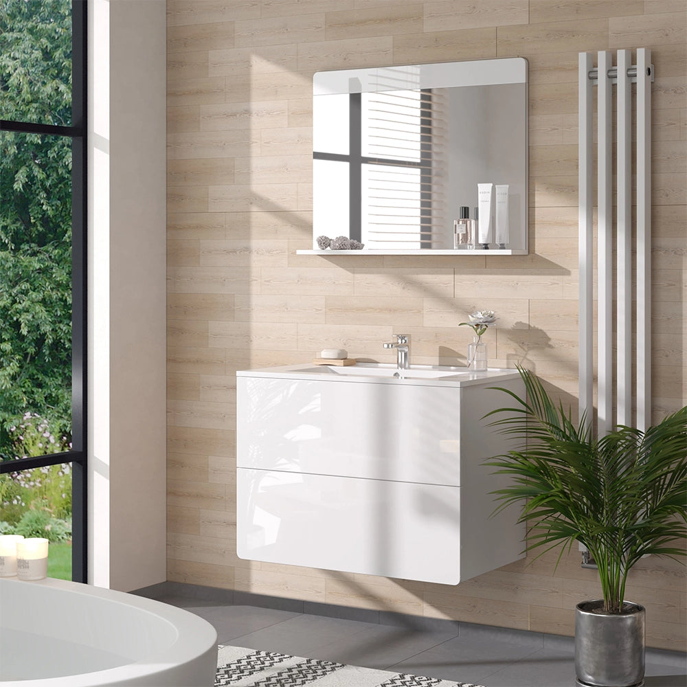 Vicco Set di mobili da bagno Bianco lucido 3 parti