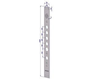 FRONTALE P/SERRATURE PORTE BLINDATE IN ACCIAIO INOX INT.28 FR2530  (FR2530XAI28)    SECUREMME