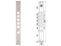 CONTROPIASTRE PER SERRATURE PORTE BLINDATE 94275  interasse mm.28, mm.35x356x3 (942750028)    MOTTURA