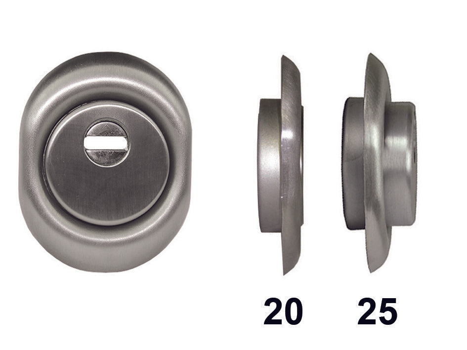 DEFENDER MONOLITO A VITE BD250 CROMO SATINATO  mm.88x68x20h.    DISEC