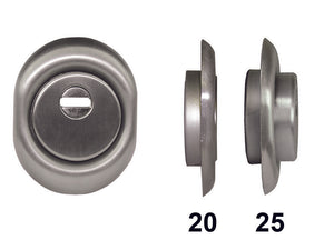 DEFENDER MONOLITO A VITE BD250 CROMO SATINATO  mm.88x68x20h.    DISEC