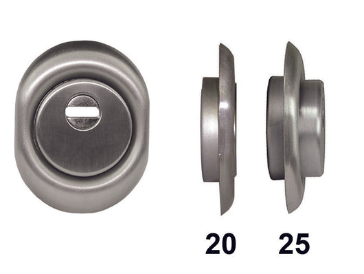 DEFENDER MONOLITO A VITE BD250 CROMO SATINATO  mm.88x68x20h.    DISEC