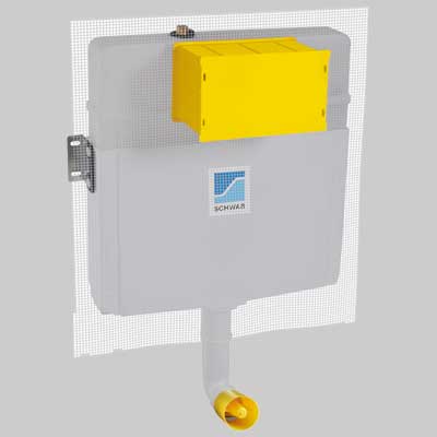 CASSETTA INCASSO UP 199 WC  DOPPIO SCARICO     SCHWAB