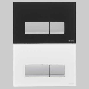 PLACCA DI COMANDO MAGNUS IN VETRO DOPPIO TASTO  NERA     SCHWAB