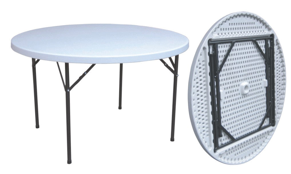 C TAVOLO IN ACCIAO E HDPE PIEGHEVOLE D 122 CM- I GIARDINI DEL RE- 1,0 pz