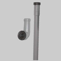 TUBO REGOLABILE PER PASSO RAPIDO O FLUSSOMETRO  cm 100 Ø 26x32 c/curva PVC     CR