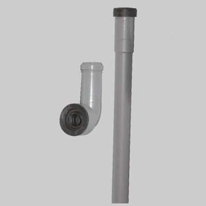 TUBO REGOLABILE PER PASSO RAPIDO O FLUSSOMETRO  cm 100 Ø 26x32 c/curva PVC     CR