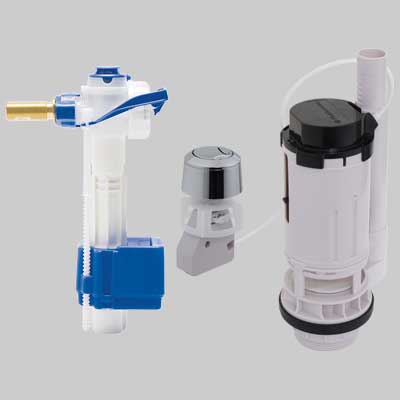 KIT VALVOLA DI RIEMPIMENTO 747 + VALVOLA DI SCARICO 550  3/8 brass     FLUIDMASTER