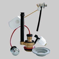 MECCANISMO DI SCARICO IN OTTONE ATTACCO LATERALE  CON PULSANTE     TREMOLADA