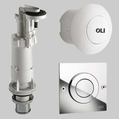 BATTERIA OLI DELUXE PER CASSETTA ALTA  Inox Cromo satinato     OLIVER INTERNATIONAL