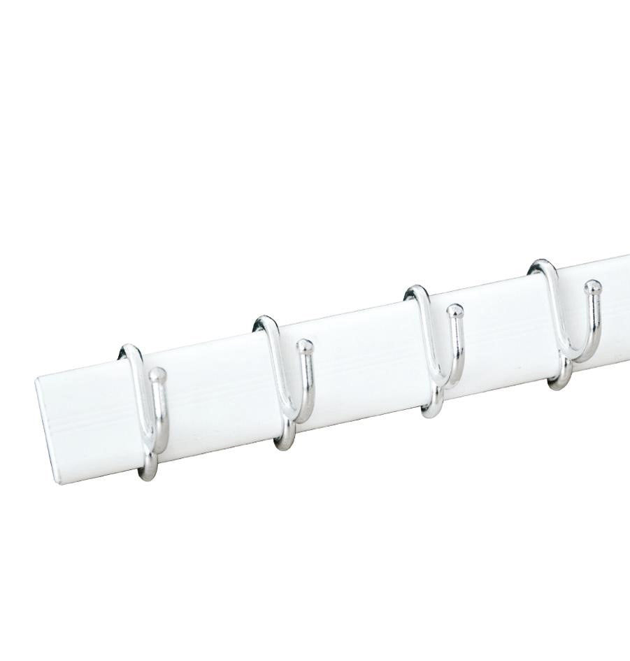 APPENDINO ADESIVO ALLUM 4 GANCI SCORREV BIANCO- DIESSE- 10,0 pz