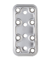 PIASTRA 745/IN DIRITTA INOX 40X80 MM- ALDEGHI LUIGI SPA- 5,0 pz