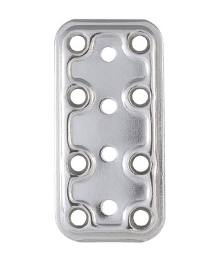 PIASTRA 745/IN DIRITTA INOX 40X80 MM- ALDEGHI LUIGI SPA- 5,0 pz